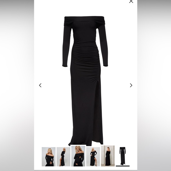 Bunpsuit The Off the Shoulder Evening Dress. Black size large - Picture 2 of 4